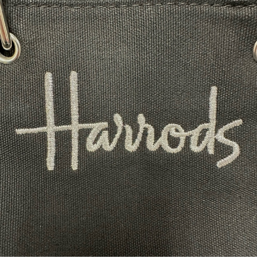 Harrods Scottie Dog Mini Tote canvas double handle zip top Knightsbridge bag - Picture 7 of 12